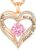 CDE Kette Damen Herz Geburtsstein 925 Sterling Silber Schmuck Geschenk