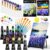 Nicpro Acrylic Paint Set for Adults, 34 Piece Painting Set with 12 Acrylic Paints, Table Easel, 6 Canvases, 10 Brushes, Painting Pad, Sponge, Paint Wheel and Palette for Beginners, Art Painting Set