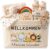 Baby Gift Storage Basket, Welcome Little Wonder 38 x 22 x 15 cm, Gift for Birth Boy Girl Fabric Basket, Baby Gifts for Birth Girl Baby Shower Christening Newborn Decoration