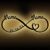 Urhome Infinity Sign with Heart Wooden LED Warm White Mood Light – Name Couple Date Personalised – Snooze Light Night Light Love Gift Wall Light for Bride for Engagement Wedding Anniversary