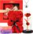 Rose Bear Gifts Mother’s Day Birthday for Mother, Eternal Rose in Glass with LED Light for Women Wife Daughter Girlfriend Valentine’s Day Anniversary Marriage Proposals Gift with Greeting Card