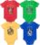 Harry Potter Baby 4-Pack Bodysuits from Newborn to Infant