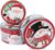 Red Metal Biscuit Tins Set of 3 – Christmas & Snowman Motif – Biscuit Tins in Sizes S, M & L (19 x 9 cm, 16 x 8 cm, 13 x 7 cm), Ideal for Christmas Storage and Decoration of Biscuits & Pastries