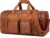BAOSHA Faux Leather Travel Duffel Weekender Bag Hand Luggage Sleeping Bag Sports Bag for Men and Women HB-21 (Brown)