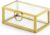Glass Box 9 x 5.5 x 4 cm Decorative Jewellery Box Lid Jewellery Box Ring Box Wedding Clear Gold