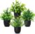 Betylifoy Artificial Plants with Pot 4 Pieces Artificial Plant Small
