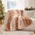 COZY KISS Luxury Christmas Bubble Blanket with Stag Print, 127 x 150 cm