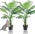 Pack of 2 Artificial Plants, Large, Artificial Plants Like Real, Palm Tree Artificial Fern in Pot, Indoor Plants, Artificial Tree, Green Plants, Decorative Plants for Office, Home, Indoor, Outdoor Decoration (2 Small Palm Tree)