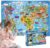 Minds – Discover The World | Montessori Toys | Felt Story Board World Map with 48 Pieces | 4 Year Old Girl Gifts & 4 Year Old Boy Gifts | Interactive Educational Toys for Kids