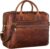 STILORD Dawson Leather Briefcase Shoulder Bag with Laptop Compartment 15.6 Inch Vintage Office Bag DIN A4 Notebook Bag Business File Bag Made of Genuine Leather for Men and Women Colour: Prestige – Brown