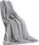 CelinaTex Quebec cuddly blanket, XXL 200 x 220 cm, silver coral fleece bedspread, microfiber sofa blanket, feather-light