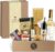 Thank You Gift Basket Bella Italia Filled with White Wine and Italian Delicatessen Gift Basket with Olive Oil, Aceto Balsamic, Pasta, Pesto, Tartufini with „Many Thank You“ Banderole