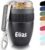 Milu Cereal Cup to Go, 400 ml, with Name Engraving, MüsliMax Stainless Steel Yoghurt Cup for Cereal, Leak-Proof Cup with Spoon (Engraving)