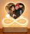 Meinearmbänder Infinity Illuminated Acrylic Glass – Personalised with Photo, Name & Date – LED Gift for Couples | Anniversary, Wedding, Valentine’s Day