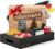 BASICBIRD® Couch Bar Snack Box – Organiser Tray – Snack Dispenser with 3 x Snack Bowls – Wooden Sofa Tray for Sofa, Decoration, Couch Bar with Drink Holder and Compartments – Motorhome Equipment