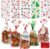 Pack of 120 Cellophane Bags, Christmas Candy Bags, Biscuits, Goody Bags with 120 Twist Ties, Bags for Filling, Cellophane Bags, Small for Cookies, Biscuits, Chocolates (5 Styles)