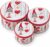 KAMACA Set of 3 Biscuit Tins, Biscuit Tins, Metal Gnome Christmas Red