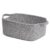 TIMEYARD Storage Basket, Gift Basket, Empty, Cotton Organiser Basket for Towels, Snacks, Dog Toys, Basket for Blankets, Basket for Shelf, Living Room, Children’s Room, 33 x 25 x 12 cm, Grey