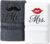 AHEJIOO Wedding Gift, 2-Piece Cotton Towel Set, Grey and White, Practical Wedding Gifts for Newlyweds, Elegant Mr and Mrs Decoration for Bathroom and Engagement