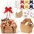 Set of 6 Gift Baskets Empty Large with Handles, Gift Foil, Bows Cards