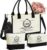 50th Birthday Gift Woman – 3-Piece Vintage 1976 Canvas Bags Shopping Bag and Cosmetic Bag Set, Birthday Gifts for Women, Gift for Mum, Wife, Girlfriend, Colleague and Sister