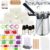 ETUOLIFE DIY Candle Making Set, DIY Candle Making Kit, Scented Candle Gift Set with 480 g Soy Wax, Candle Melting Pot, 8 Candle Tins, 4 Fragrance Oil, 4 Colour Blocks, 50 Candle Wicks Stickers, 16 Stickers