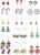 Finrezio 8-36 Pairs Christmas Earrings Dangle Earrings Set for Women Girls Christmas Earrings Christmas Tree Earrings Christmas Garland Santa Earrings Party Gift