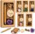 6 Thank You Gift Set – Farewell Gift for Colleagues, Teachers & Friends – Ballpoint Pen with Heart Lucky Stone, Jute Bag & Wooden Pendant – Small Gift for Office, Team & Retirement