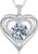 CDE Women’s Necklace 925 Silver Chain Women’s Moissanite Heart Pendant Diamonds Jewellery Heart Necklace Gift for Women Christmas Valentine’s Day Mother’s Day