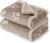 BEDSURE Waterproof Dog Blanket for Large Dogs – 127 x 102 cm Washable Dog Blanket Sofa Protection Sherpa Fleece Cat Blanket Soft Light Taupe