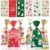 Pack of 120 Cellophane Bags, Christmas Candy Bags, Biscuits, Goody Bags with 120 Twist Ties, Bags for Filling, Cellophane Bags Small for Cookies Biscuits Chocolates (Green)