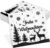 Pack of 50 Napkins Christmas Black, Seutgjie Table Decoration Christmas Dining Table with Deer Snowflakes Motif Christmas Napkins Party Set Table