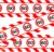 60th Birthday Decoration – Funny Barrier Tape Red White with Traffic Signs as Original and Funny Birthday Decoration for a Successful 60th Birthday Man or Woman