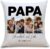 OWLBOOK® Photo Cushion for Dad with 4 Photos Design Yourself | Gifts for