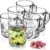 KADAX Tea glasses, set of 6, glasses with handle, dishwasher safe, drinking glasses for coffee, tea, water, juice, drink, garden, juice glasses, water glasses, glass cups.