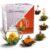 Creano Teeblumen Mix – Gift Set Blooming Tea with Glass Jug 500 ml White Tea & Black Tea with 6 Tea Balls Each 3 x White & Black Tea – 7 Pieces