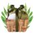Accentra – Bath Set Gift Set for Women Olive in Seagrass Baskets, Shower Set Gift with Shower Gel, Bubble Bath, Bath Bomb and Mesh Sponge, 4-Piece Wellness Set for Women and Girls