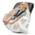 Medi Partners Swaddling Blanket for Baby Seat, All-Year Baby Blanket, Universal, 85 x 85 cm, for Prams, Buggies and Car Seats, Cuddly Blanket (Safari with Beige Minky)
