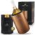 Stainless Steel Wine Cooler with Ice Packs – Drinks Cooler & Bottle Cooler for Wine, Sparkling Wine, Champagne, Double Walled Champagne Cooler with Cooling Cuffs, Wine Cooler, Copper