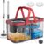 SONGMICS Clemax Collection LMB004GT02 Mop with Bucket, Floor Mop with Dirty Water Separation and Wheels, Telescopic Handle, 2 Microfibre Pads, 47.5 x 25.5 x 24 cm, Grey and Red