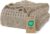 PHF 100% Cotton Waffle Blanket, Cuddly Blanket, 130 x 150 cm, Oeko-Tex Certified, Hotel Linen Quality, Ideal for Sofa, Couch, Bed, Lightweight and Breathable, Dove (Simply Taupe)