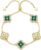 Turandoss Clover Bracelet Women’s Gold, 14K Gold-Plated Bracelets Cubic Zirconia Clover Bracelet Lucky Bracelet Jewellery Gift for Women Girls