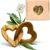 Wooden Hearts, Olive Wood – Connected Wooden Hearts as an Individual Gift for Wedding, Anniversary or Engagement (5 cm)