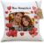 OWLBOOK® Personalised Cushion with Photo Print – Design Your Own Photo Cushion – Personalised Gifts for Him Her – Partner Gifts for Couples – Photo Cushion 40 x 40 cm | Hearts