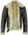 Leatherick Men’s Brown Aviator Genuine Goatskin Shearling Style Vintage Bomber Flight Jacket