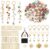 ASTNIC 316 Pieces DIY Key Chain Craft Charms Pendant Set, Creative