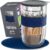 Glass Mug 380ml – Tea Mug with Strainer, Double Walled, Tea Cup, Ceramic Lid, Thermal Glass Coffee Glass (Midnight Blue)