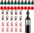 HFMYGS Pack of 40 Mini Christmas Hat and Scarf Set, Finger Small Santa Hats, Mini Knitted Hats for Christmas Party Decoration, Wine Bottle Cover, Bottle Decoration and Table Decoration