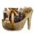 Accentra Luxury Bath Set in Glitter Pump in Gold with Vanilla Almond