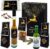 Gift Set „Gold Deer“ – Gift Set of 3 with Gingerbread Cream Liquor, Mulled Must, Almonds, Fruit Gummies, Tea & Waffles – Genusswelten Kasberger Christmas Present (3 with Liquor)
